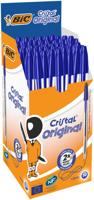 Bic Cristal Ballpoint Pen 1.0mm Medium Tip 0.32mm Line Blue (Pack 50) - 8373602