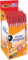 Bic Cristal Ballpoint Pen 1.0mm Medium Tip 0.32mm Line Red (Pack 50) - 8373612