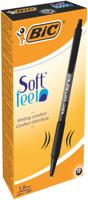 Bic SoftFeel Clic Retractable Ballpoint Pen 1mm Tip 0.32mm Line Black (Pack 12) - 8373971
