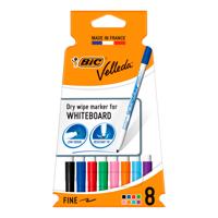 Bic Velleda 1721 Whiteboard Marker Bullet Tip 1.5mm Line Assorted Colours 2022 (Pack 8) 505458