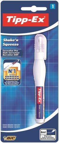 TippEx Shake n Squeeze Pen 8ml card Bx10