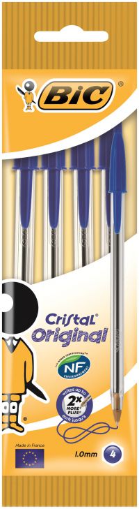 Bic Cristal Medium Ballpoint Pen Medium Blue (Pack of 40) 8308601