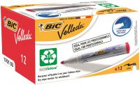 Bic Velleda 1701 Drywipe Marker Bullet Tip Red (Pack of 12) 1199170103