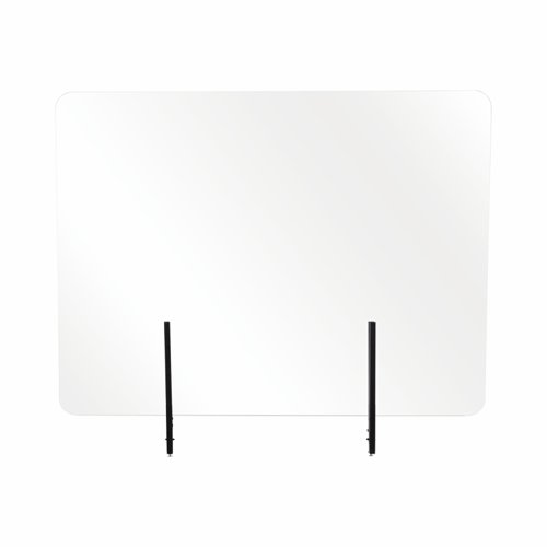 Bi-Office Transparent Frameless Acrylic Desk Divider 1200x900mm