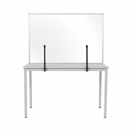 Bi-Office Transparent Acrylic Aluminium Desktop Divider; 1040x700mm