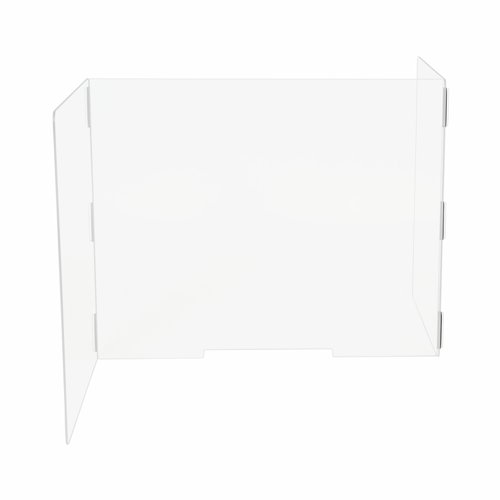 86255BS - Bi-Office Acrylic Protective Divider Screen Side Panel 800x650mm Clear - AC45243974