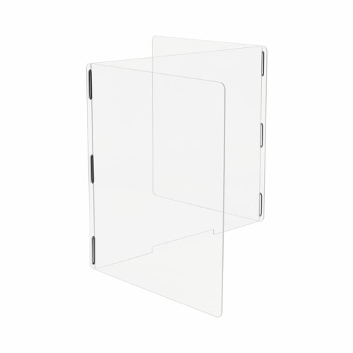 86262BS - Bi-Office Acrylic Protective Divider Screen Side Panel 1000x650mm Clear - AC46243974