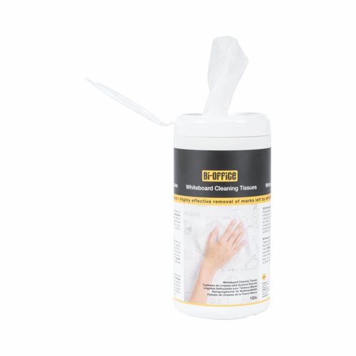 Bi-Office Whiteboard Cleaning Tissues (Pack 100) - BC02 Bi-Silque