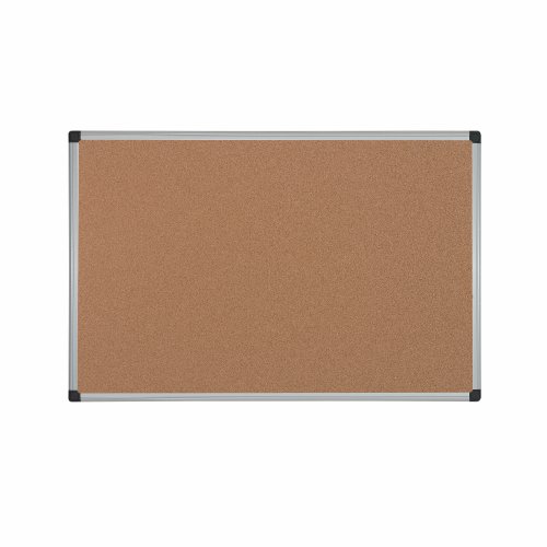 Bi-Office Maya Cork Notice Board; 60x45cm; Cork Surface; Aluminium Frame