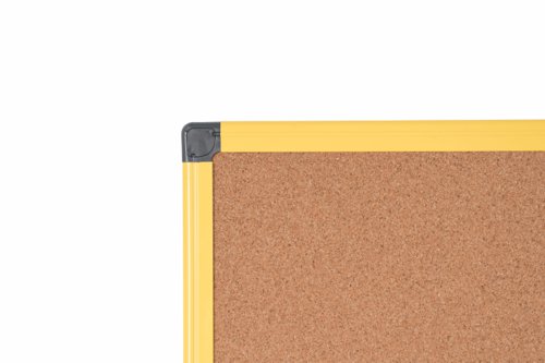 Bi-Office Ultrabrite Cork Noticeboard Yellow Aluminium Frame 600x900mm - CA0311721 Bi-Silque