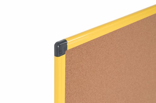 Bi-Office Ultrabrite Cork Noticeboard Yellow Aluminium Frame 600x900mm - CA0311721 Bi-Silque