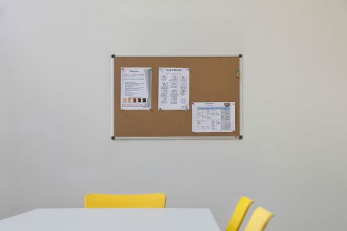 Bi-Office Aluminium Frame Cork Noticeboard 1200x900mm CA051170
