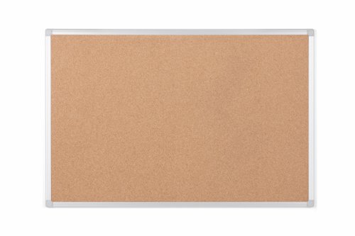 43856BS - Bi-Office Earth-It Maya Cork Noticeboard Aluminium Frame 1200x900mm Promotional Offer Free Pack of 20 Earth Natural Wood Push Pins - CA051790