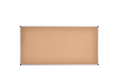 Bi-Office Maya Cork Notice Board; Aluminium Frame; 180x90cm