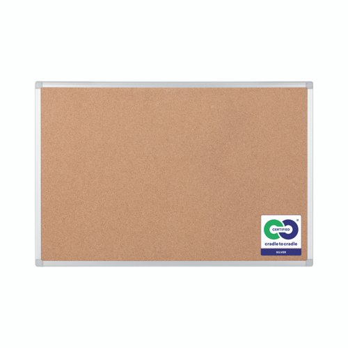 Bi-Office Earth-It Maya Cork Noticeboard Aluminium Frame 1800x1200mm - CA271790