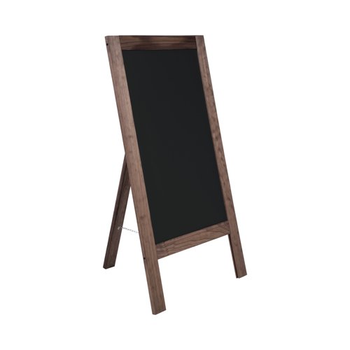 Bi-Office Rustic A-Frame Tripod Chalkboard - 594 x 1040 mm - Non-Magnetic Surface, Wood Frame