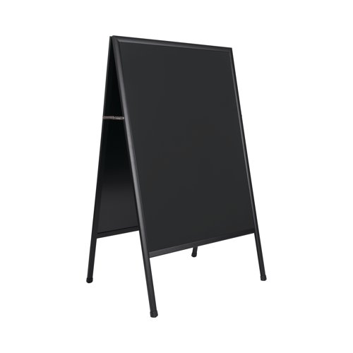 Bi-Office Transitional A-Frame Chalkboard - 900 x 1200 mm - Non-Magnetic Surface, Black MDF Frame