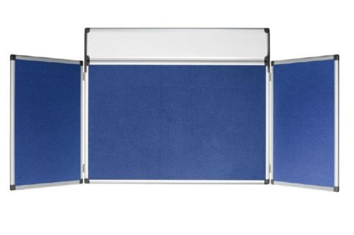 Bi-Office 4 Panel Gallery Exhibition System Blue