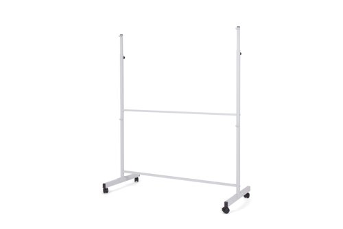 Bi-Office Ultimate 90º Board Easel, light grey mobile structure, 90º angle feet, board over 1500mm