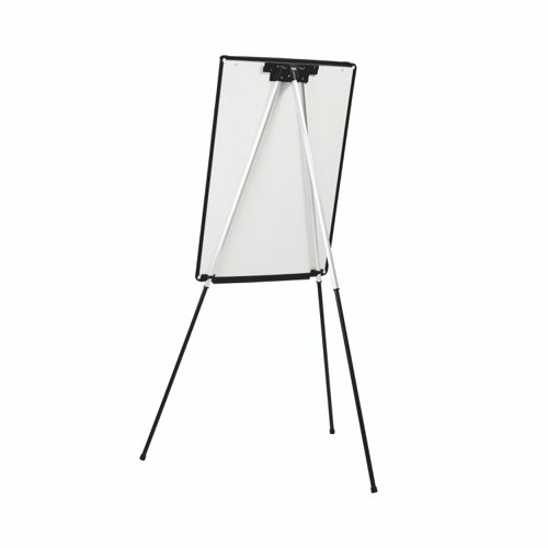 45179BS | Upgrade your display with the Bi-Office Economic tripod flipchart easel.This flipchart is designed with a durable black plastic frame which looks great in offices or presentation rooms. It is very easy to assemble and is height adjustable so you can always find that perfect position to suit you. The dry-wipe surface is suited for moderate use, easy to write on, and clean. You can use our whiteboard to write or draw on a flipchart pad or directly on the board. Get the best results by mixing different methods, making communication more efficient.The product is also durable, lightweight and easily transportable to any location where required, and therefore an excellent product for the office or meeting rooms.