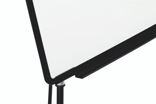 Upgrade your display with the Bi-Office Economic tripod flipchart easel.This flipchart is designed with a durable black plastic frame which looks great in offices or presentation rooms. It is very easy to assemble and is height adjustable so you can always find that perfect position to suit you. The dry-wipe surface is suited for moderate use, easy to write on, and clean. You can use our whiteboard to write or draw on a flipchart pad or directly on the board. Get the best results by mixing different methods, making communication more efficient.The product is also durable, lightweight and easily transportable to any location where required, and therefore an excellent product for the office or meeting rooms.