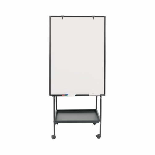 BiOffice Creation Station 4 Legs Easel Lacquered Steel Black 1700 x 770 mm Drywipe Boards DW4069