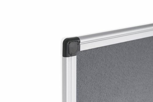 Bi-Office Maya Grey Felt Noticeboard Aluminium Frame 600x450mm - FA0242170 45256BS