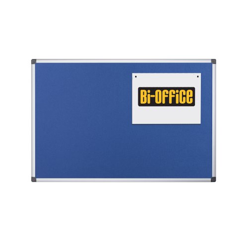 Bi-Office Maya Blue Felt Noticeboard Aluminium Frame 600x450mm - FA0243170 45263BS