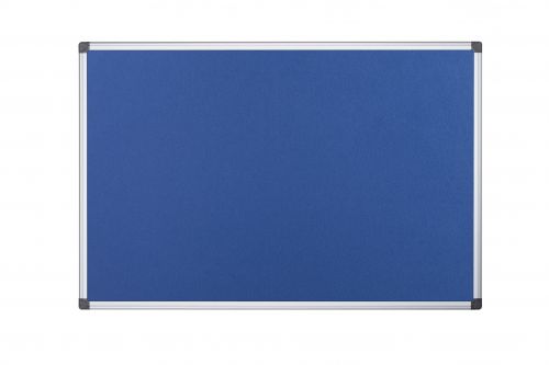 Bi-Office Maya Blue Felt Noticeboard Aluminium Frame 600x450mm - FA0243170