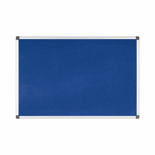 Bioffice Felt Notice Board Blue 900x600 Aluminium frame