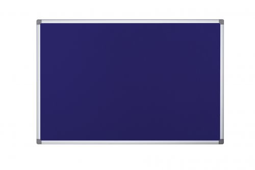 Bi-Office Maya Blue Felt Noticeboard Double Sided Aluminium Frame 900x600mm - FA0343750 Bi-Silque