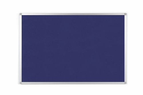 Bi-Office Ayda Blue Felt Notice Board; Aluminium Frame; 90x60cm
