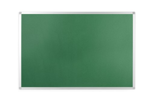 Bi-Office Ayda Green Felt Notice Board; Aluminium Frame; 90x60cm
