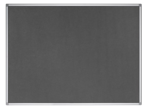 Bi-Office Earth Maya Felt Notice Board; Grey Felt Surface; Aluminium Frame; 1200x900mm