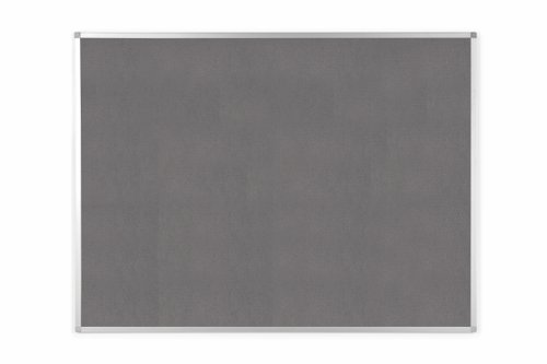 Bi-Office Ayda Grey Felt Notice Board; Aluminium Frame; 120x90cm