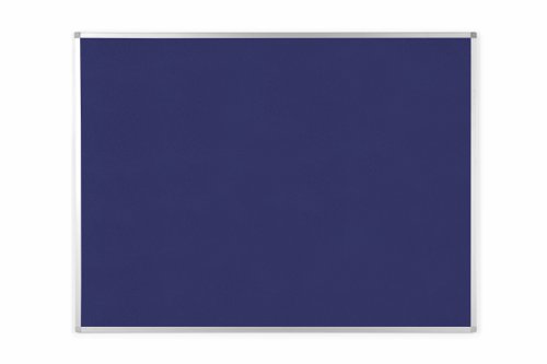 Bi-Office Ayda Blue Felt Notice Board; Aluminium Frame; 120x90cm