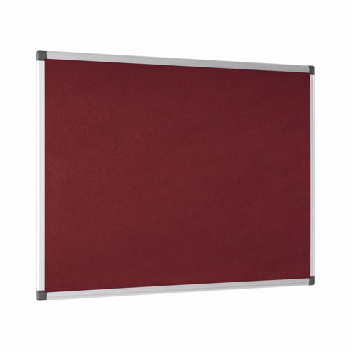 45354BS | Simple and straightforward, the Bi-Office Maya Felt boards are the most versatile notice boards in the market. Sober and well-designed solution, these notice boards are extremely adaptable, durable, and efficient to meet your needs. Thanks to the smooth felt surface, attaching your notes or memos are easy with the help of a push pin or Velcro.This sturdy board is made of lightweight, yet durable aluminium with a sleek, modern look that features an anodized finish and safe rounded edges. The 4-corner fixing system is simple and allows both vertical or horizontal wallmount. It is a useful tool for displaying reminders, memos, documents, and other items. This notice board is a great way to stay organized and keep important information visible.
