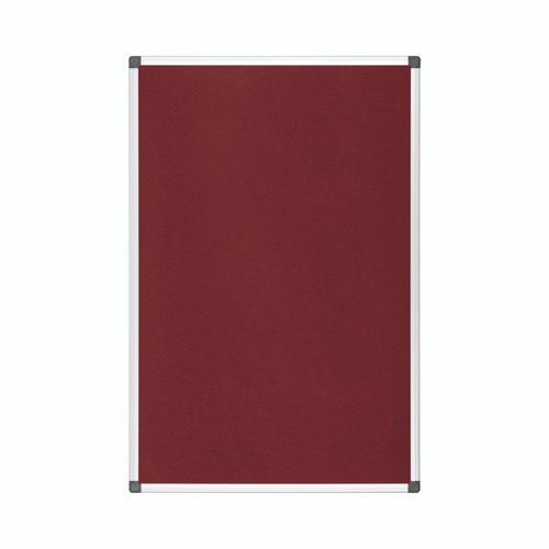 Bi-Office Maya Burgundy Felt Noticeboard Aluminium Frame 2400x1200mm - FA2133170 45354BS Buy online at Office 5Star or contact us Tel 01594 810081 for assistance