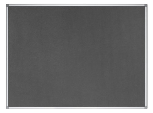 Earth Maya Grey Felt Notice Board, Aluminium Frame, 240x120 cm