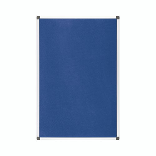 Bi-Office Aluminium Trim Felt Notice Board 1800x1200mm Blue FA27FA2743170