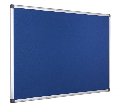 Bi-Office Aluminium Trim Felt Noticeboard 1800x1200mm Blue FA2743170-999