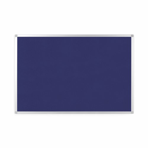 Bi-Office Ayda Blue Felt Notice Board; Aluminium Frame; 180x120cm