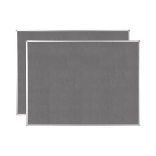 Grey Notice boards Ayda 1050x750 mm pk of 2 boards