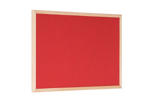 Bi-Office Double-Sided Board Cork Red Felt Pine Frame 60x40cm FB0310010