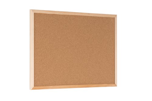 Bi-Office Double-Sided Board Cork Red Felt Pine Frame 60x40cm FB0310010