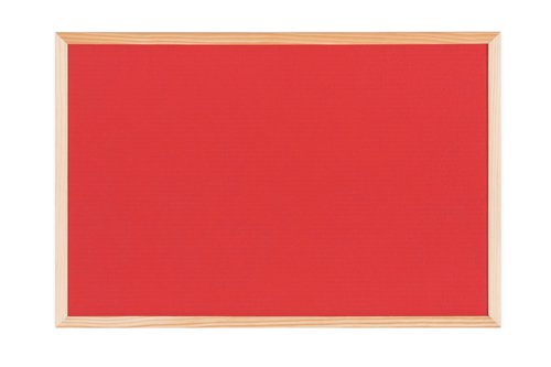 Bi-Office Double-Sided Board Cork Red Felt Pine Frame 60x40cm FB0310010