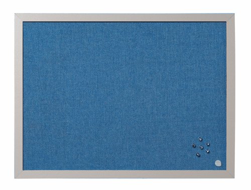 Bi-Office Blue Bells Pearl Noticeboard Aluminium Frame 600x450mm - FB04130608 Pin Boards 45459BS