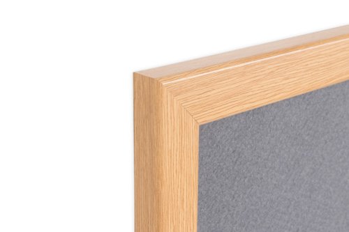 Earth Prime Felt Noticeboard 90x60cm Grey Oak MDF Frame FB0742233  BQ04227