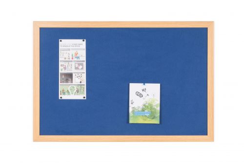 Bi-Office Earth Felt Notice Board 900x600mm Blue RFB0743233