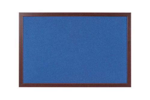Bi-Office Earth-It Blue Felt Noticeboard Cherry Wood Frame 600x900mm - FB0743653 68986BS Buy online at Office 5Star or contact us Tel 01594 810081 for assistance